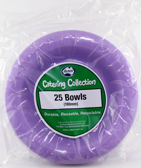 Plastic Bowl 25 Pack - Lavender