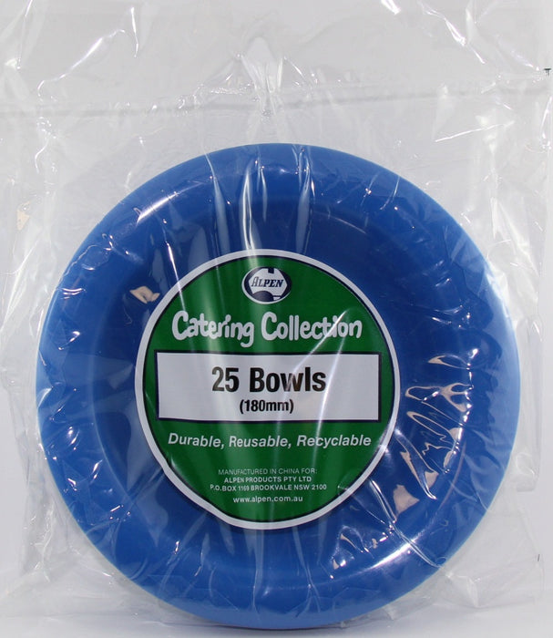 Plastic Bowl 25 Pack - Royal Blue