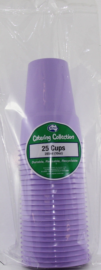 Plastic Cups 25 Pack - Lavender