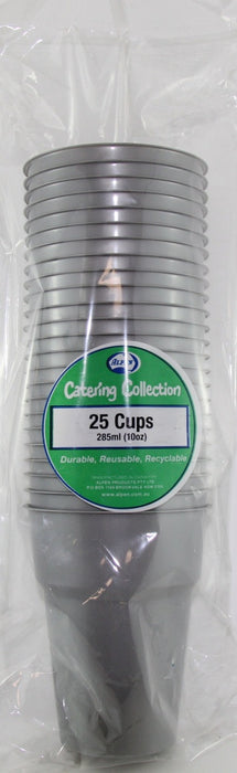 Plastic Cups 25 Pack - Silver