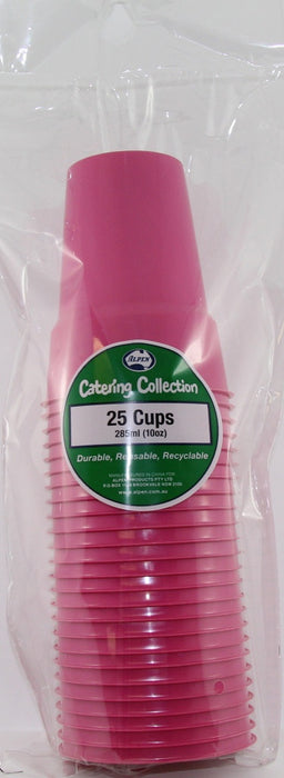 Plastic Cups 25 Pack - Magenta