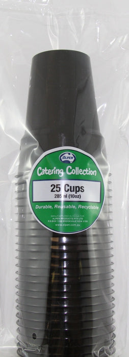 Plastic Cups 25 Pack- Black