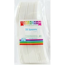Plastic Spoon 25 Pack - White