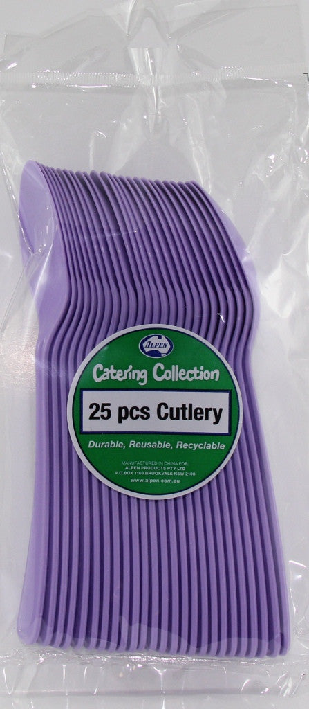 Plastic Spoon 25 Pack - Lavender