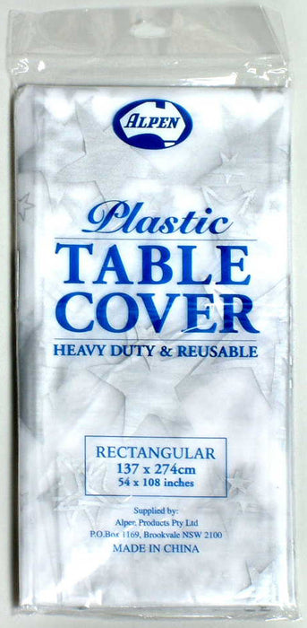 Rectangle Table Cover - Silver Stars