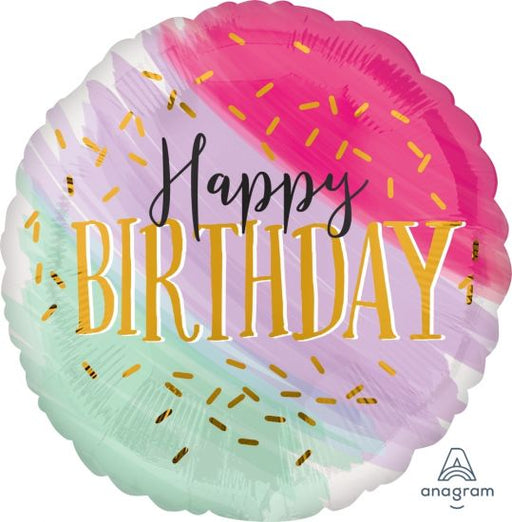Foil 45cm Water Colour Birthday