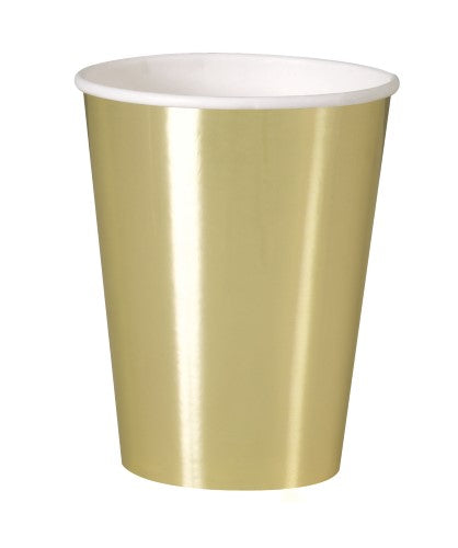 Gold Foil 8 X 12 Oz Cups