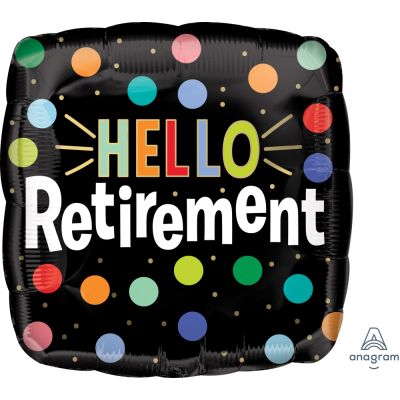 Foil 18" Hello Retirement
