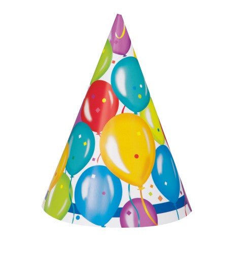 Assorted Party Hats 8 Pack