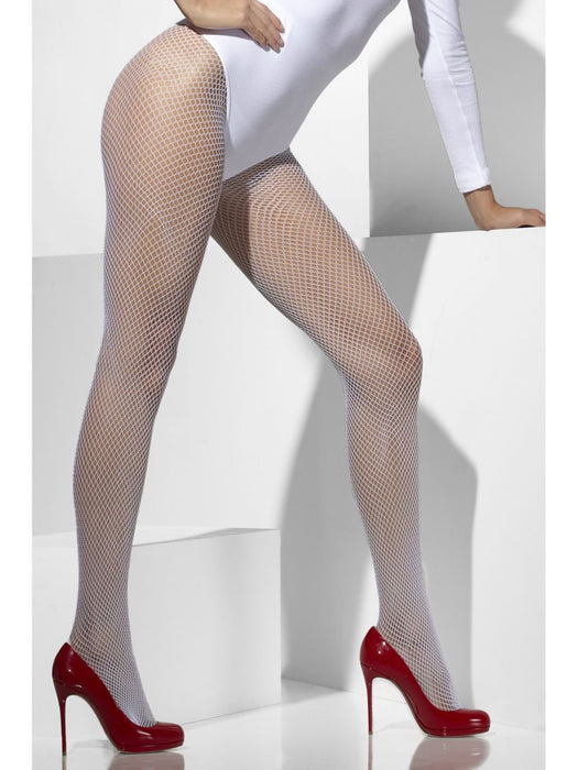 White Fishnet Tights