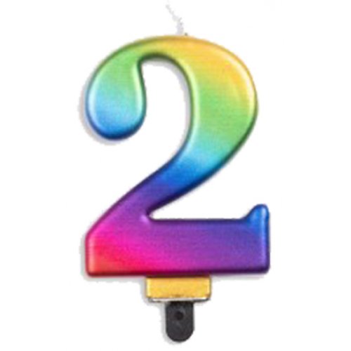 Number Candle Jumbo Rainbow