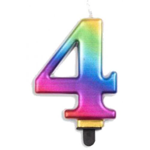 Number Candle Jumbo Rainbow