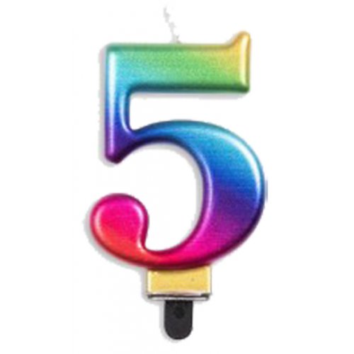 Number Candle Jumbo Rainbow