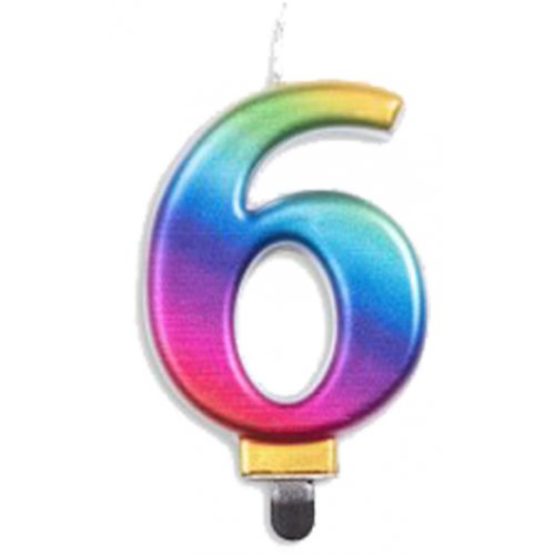 Number Candle Jumbo Rainbow