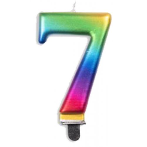 Number Candle Jumbo Rainbow