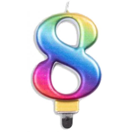 Number Candle Jumbo Rainbow