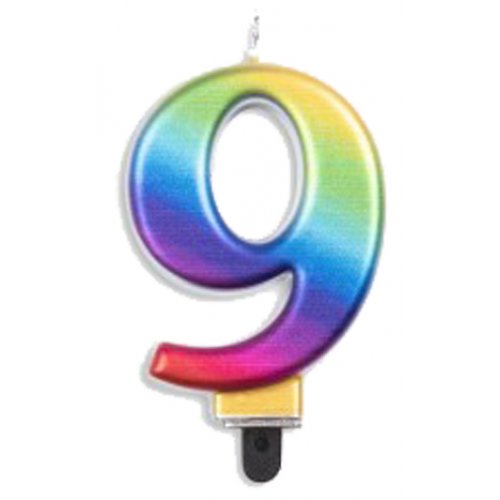 Number Candle Jumbo Rainbow