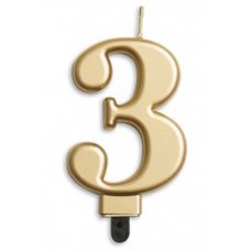 Number Candle Jumbo Gold