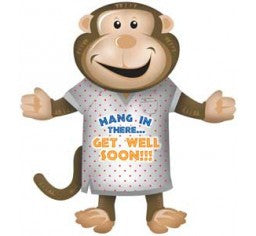 Foil Balloon 32" Super Shape Monkey Get Well