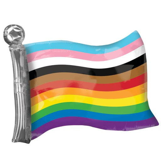 Anagram Foil Shape LGBTQ Rainbow Flag (68cm x 56cm)