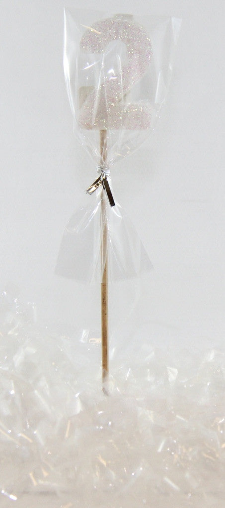 Candle Pearl White Glitter Large - 2