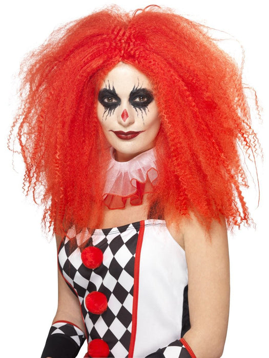 Clown Wig Red Crimped