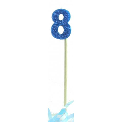 Candle Blue Glitter Large - 8