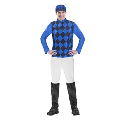 Blue/Black Diamond Adult Jockey Costume
