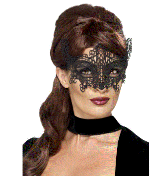 Embroidered Lace Filigree Swirl Eyemask
