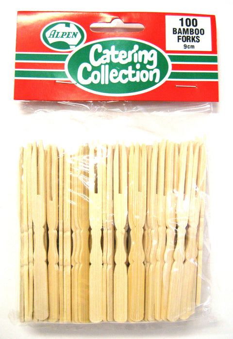 Bamboo/Cocktail Forks 9cm Pack Of 100