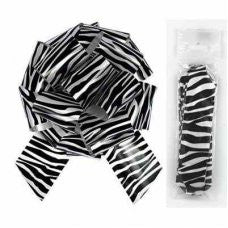 Pull Bow Small Zebra Print