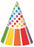 Rainbow Party Hats 8 Pack