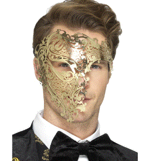 Deluxe Metal Filigree Phantom Mask