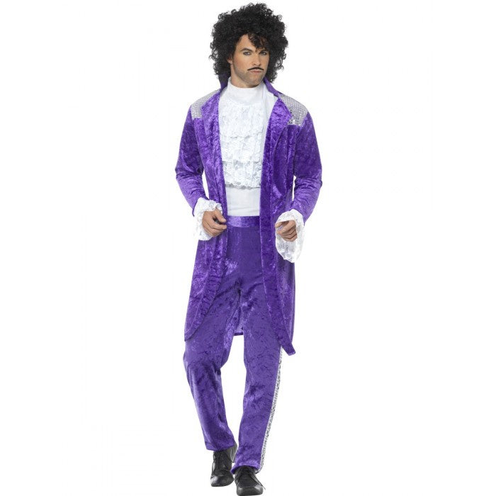 80s Purple Musician Large Costume