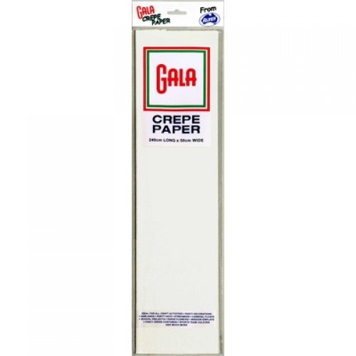 Crepe Gala White 240cm Long x 50cm Wide