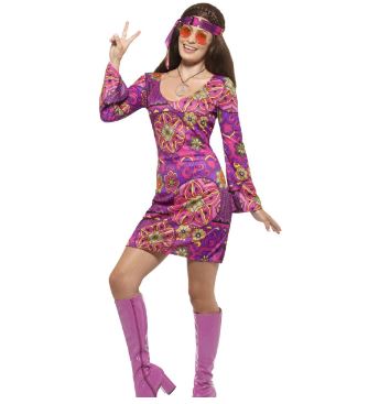 Adult Womens Woodstock Hippie Chick Costume