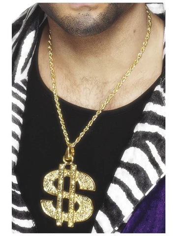 Dollar Sign Medallion, Gold