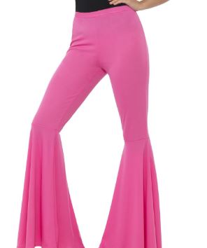 Ladies Flared Pink Trousers