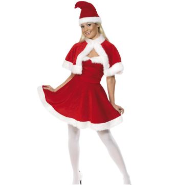 Miss Santa Adult Costume With Cape