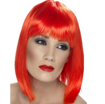 Glam Wig Short Neon Red