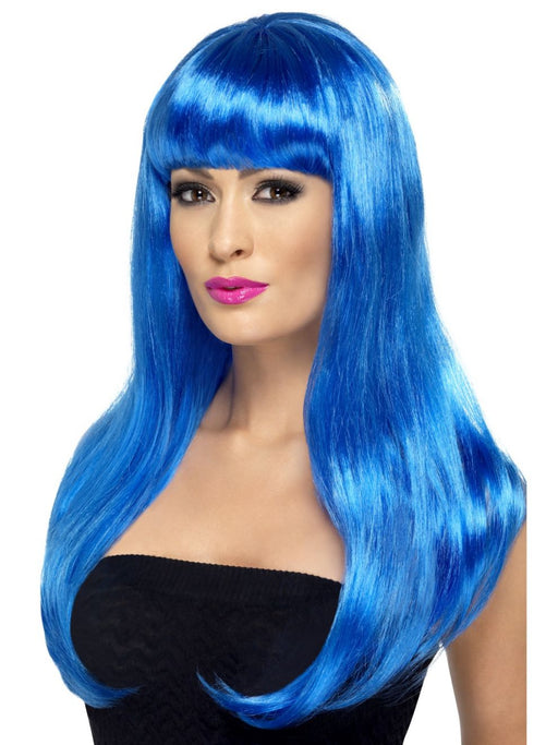 Blue Long Straight Babelicious Wig