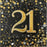 Sparkling Fizz Black & Gold Assorted Aged Napkins 16 Pack