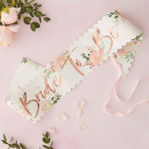 Floral Hens Party Bride To Be Sash