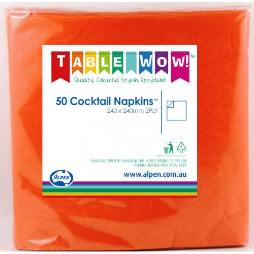 Napkin Cocktail Orange