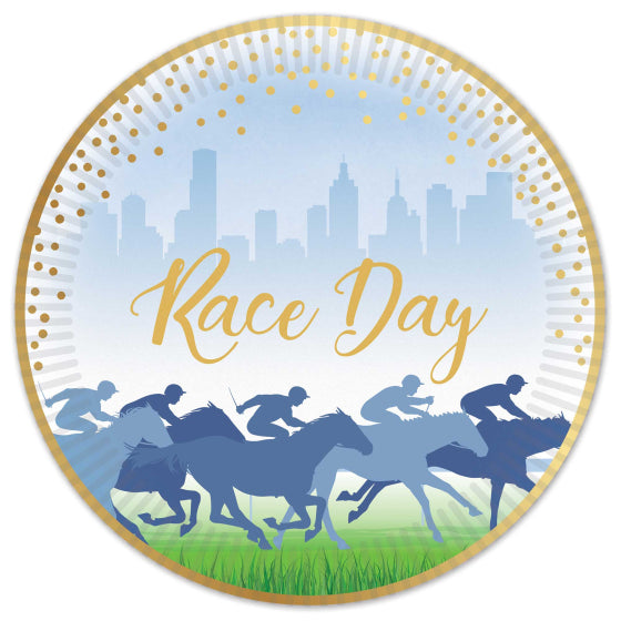Race Day 9 inch/23cm Paper Plate