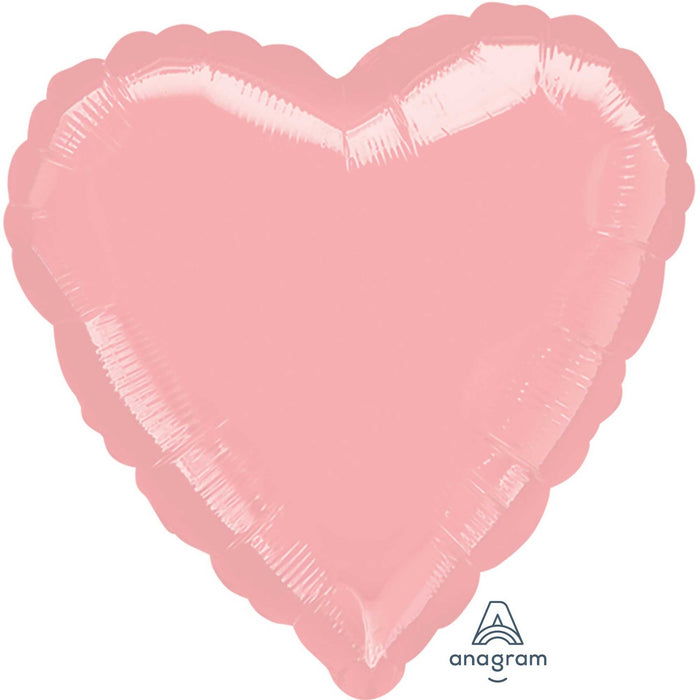 Heart Shape Jumbo Foil Pastel Pink 81 cm