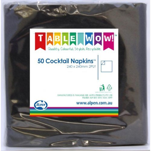 Napkin Cocktail Black