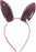 Bunny Ears Pink And Silver Sequined
