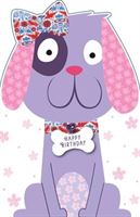 Happy Birthday - Cute Purple Dog