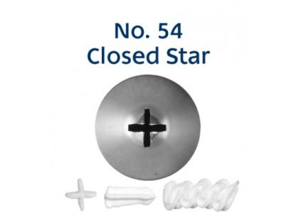 Loyal - No.54 Closed Star Stainless Steel Piping Tip